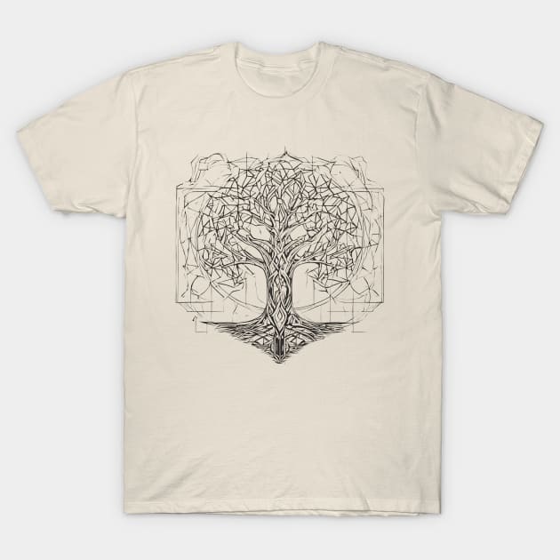 Geometric Tree Of Life T-Shirt by RoadTripWin